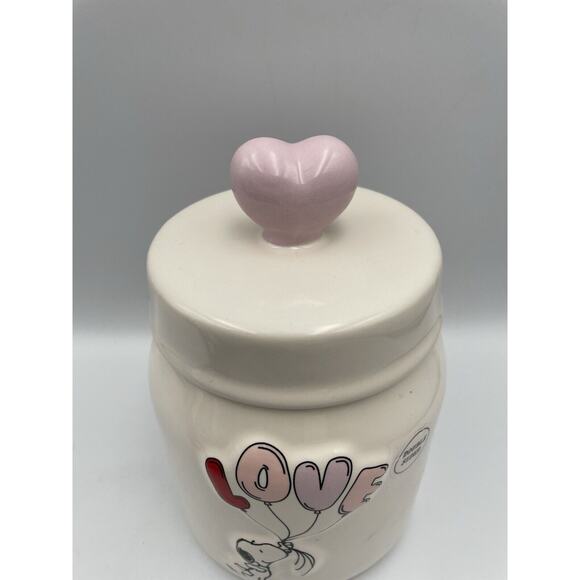 NEW 2025 Rae Dunn Peanuts “Made With Love” Snoopy Valentine's Day Canister Jar - Picture 3 of 10